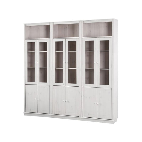 Biała witryna z litego drewna sosnowego 518x223 cm Anita – Støraa-image-2