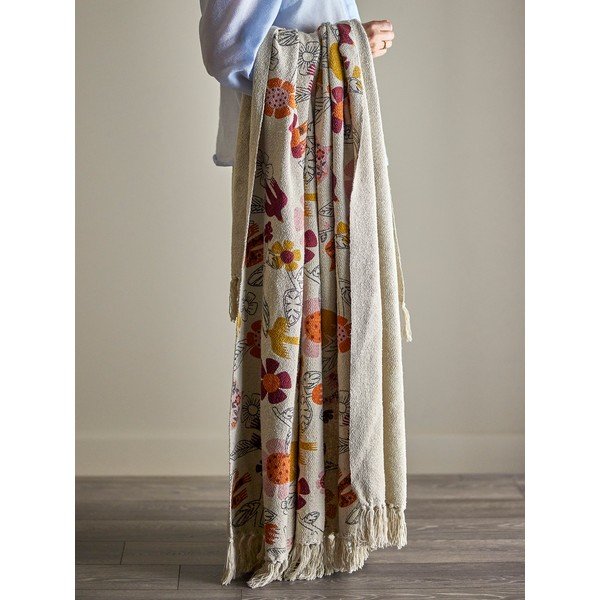 Koc z mieszanki bawełny 130x160 cm Vivielle – Bloomingville-image-4