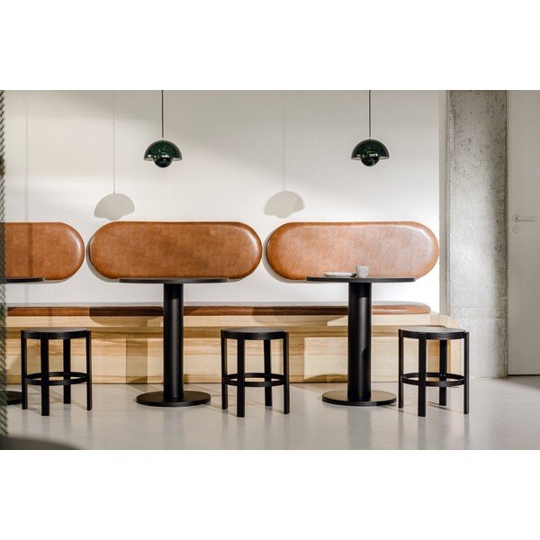 Okrągły stół z blatem w dekorze dębu ø 80 cm Sool – noo.ma-image-1