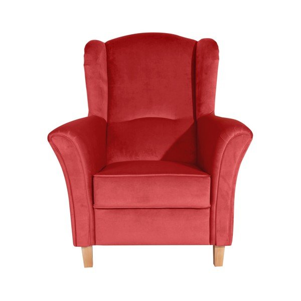 Ciemnoczerwony fotel Max Winzer Agnetha Suede-image-1