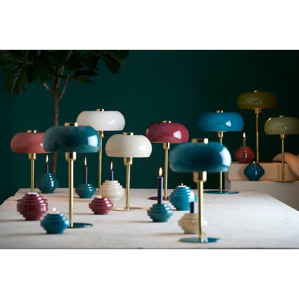 Bordowa lampa stołowa z metalowym kloszem (wysokość 40 cm) Surin – Light & Living-image-1