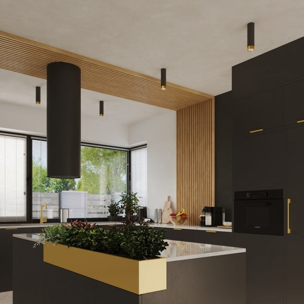 Lampa sufitowa w czarno-złotym kolorze Crown – Sollux-image-4