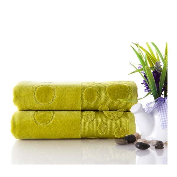 Zestaw 2 ręczników Tropical Green 50x90 cm