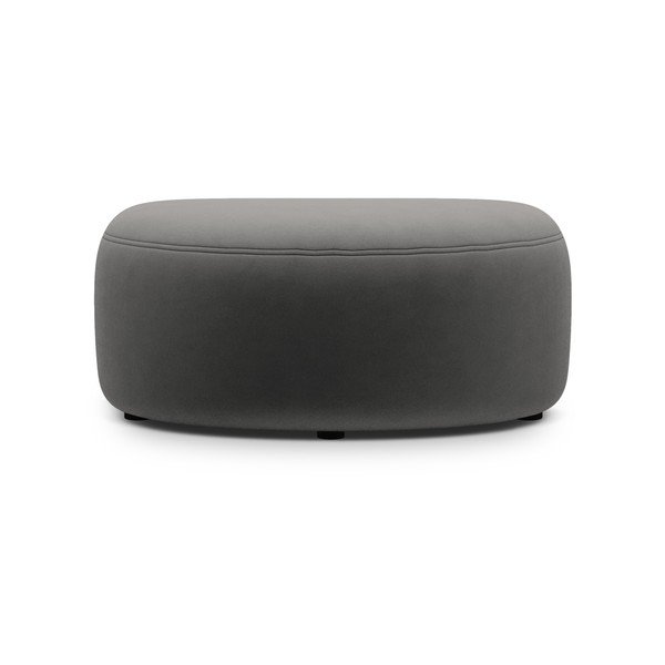 Ciemnoszary aksamitny podnóżek Kate – Micadoni -image-1