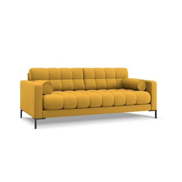 Żółta sofa 217 cm Bali – Cosmopolitan Design-image-2