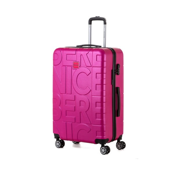 Różowa walizka Berenice Typo, 107 l