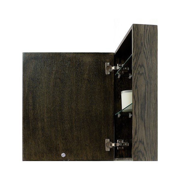 Lustro ze schowkiem z drewna dębowego Wireworks Mezza Dark, 45x55 cm-image-4
