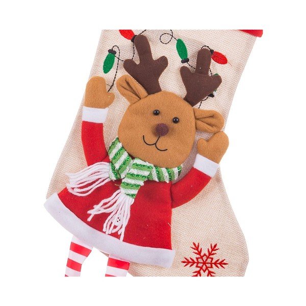 Tekstylna pończocha świąteczna Reindeer – Casa Selección-image-1