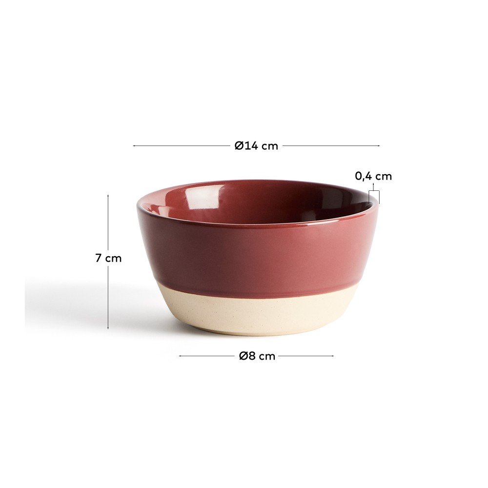 Bordowa ceramiczna miska Doren – Kave Home (zdjęcie 7)