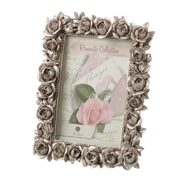 Ramka na zdjęciew srebrnej barwie Unimasa Roses, na zdjęcie 10x15 cm