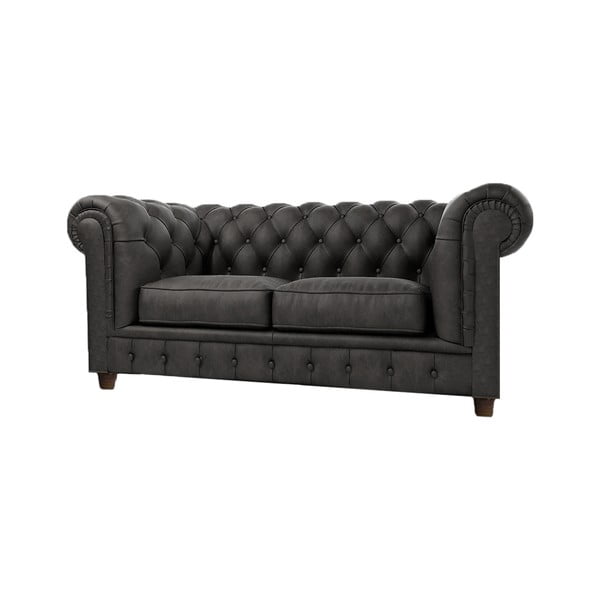 Antracytowa aksamitna sofa 178 cm Cambridge – Ropez