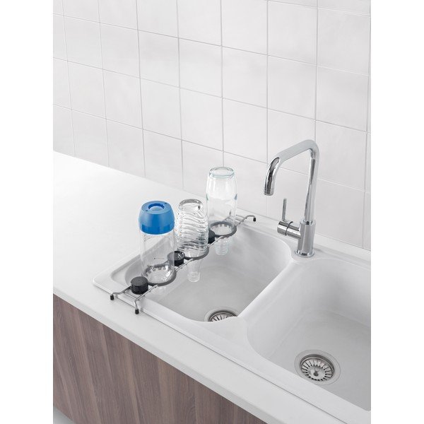 Stalowy ociekacz na butelki w kolorze srebra – Metaltex-image-1