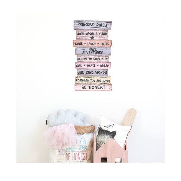 Tablica dekoracyjna Little Nice Things Princess Rules, 50x30 cm-image-1