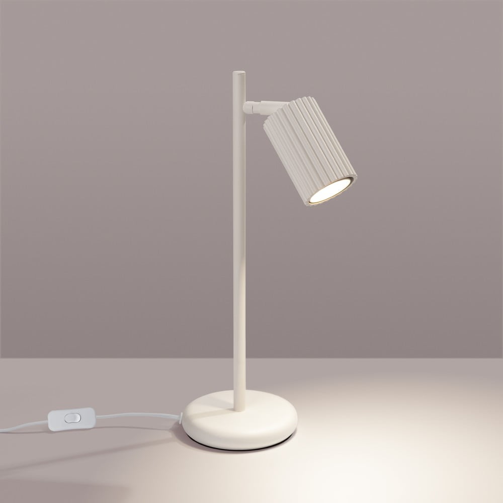 Kremowa lampa stołowa (wysokość 43 cm) Gleam – Sollux (zdjęcie 5)