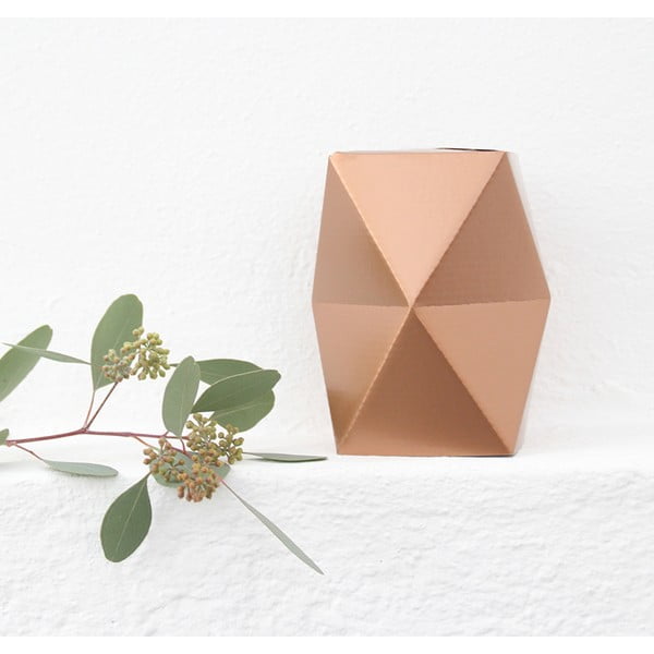 Składany wazon origami SNUG.Low Copper