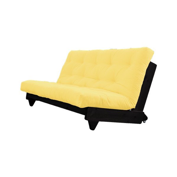 Sofa rozkładana z jasnożółtympokryciem Karup Design Fresh Black/Yellow-image-3