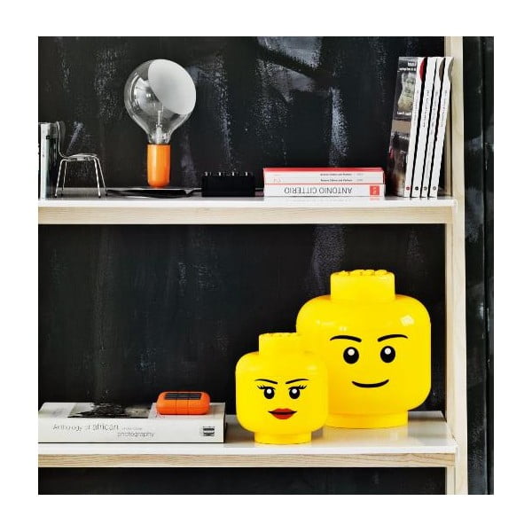 Mały pojemnik w kształcie głowy LEGO® Boy, Ø 16,3 cm-image-1