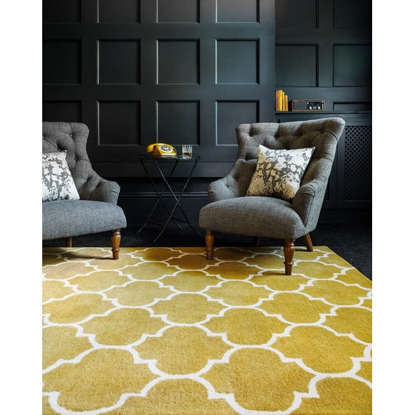 Wełniany dywan tkany ręcznie w kolorze ochry 200x290 cm Albany – Asiatic Carpets-image-1