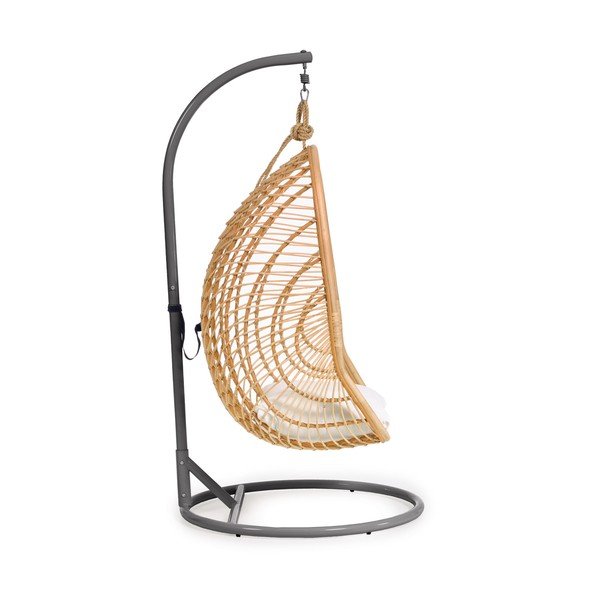 Naturalny rattanowy wiszący fotel ogrodowy Ekaterina – Kave Home-image-2