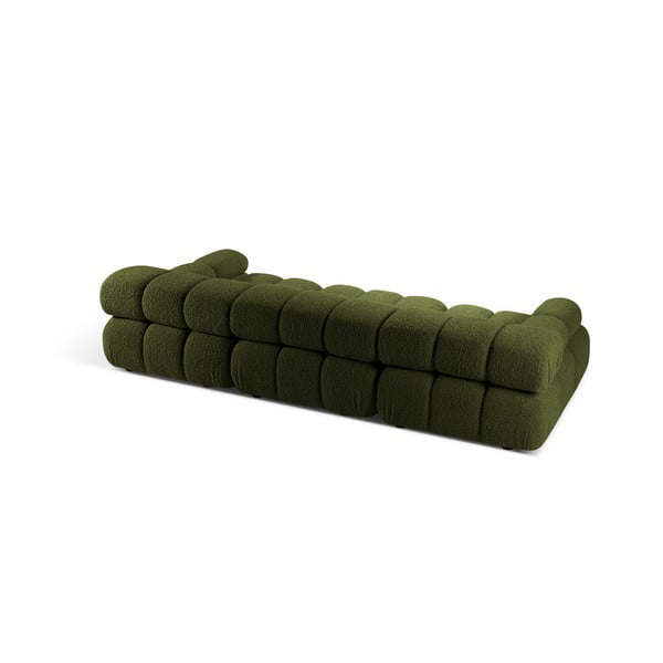 Zielona sofa modułowa z materiału bouclé 282 cm Bellis – Micadoni Home-image-4
