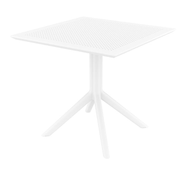 Biały stół ogrodowy Resol Sky, 80x80 cm