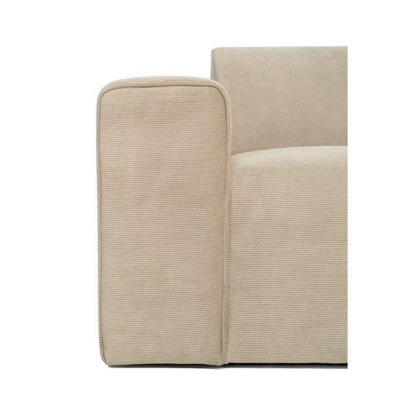 Beżowy końcowy moduł sztruksowej sofy Scandic Sting, 124 cm, lewostronny-image-4