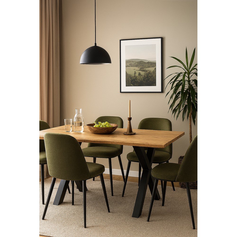 Stół w dekorze dębu 90x160 cm Kora – Bonami Essentials (zdjęcie 4)