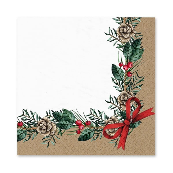 Serwetki zestaw 20 szt. 33x33 cm Christmas Bow – Homéa
