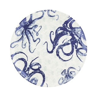 Niebiesko-biały ceramiczny talerz do serwowania Villa Altachiara Positano, ø 37 cm