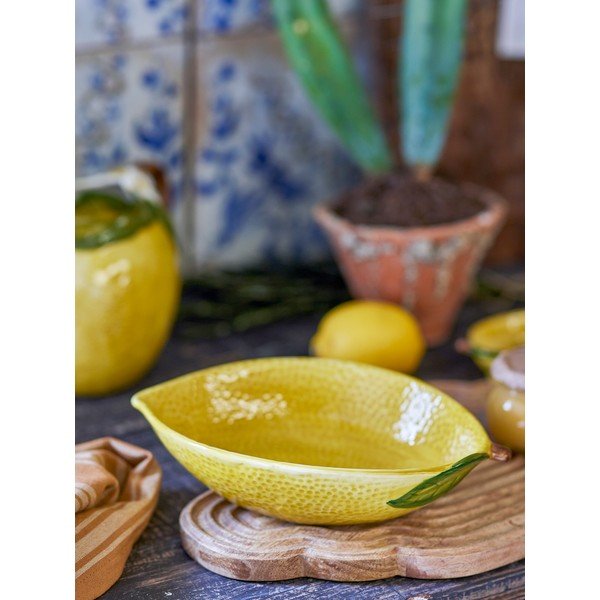 Żółta kamionkowa miska 930 ml Limone – Bloomingville-image-1