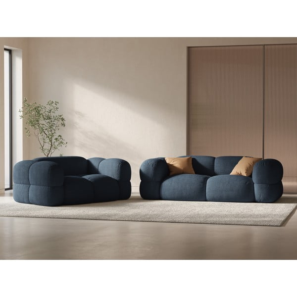 Ciemnoniebieska sofa 210 cm Loretto – Cosmopolitan Design-image-1