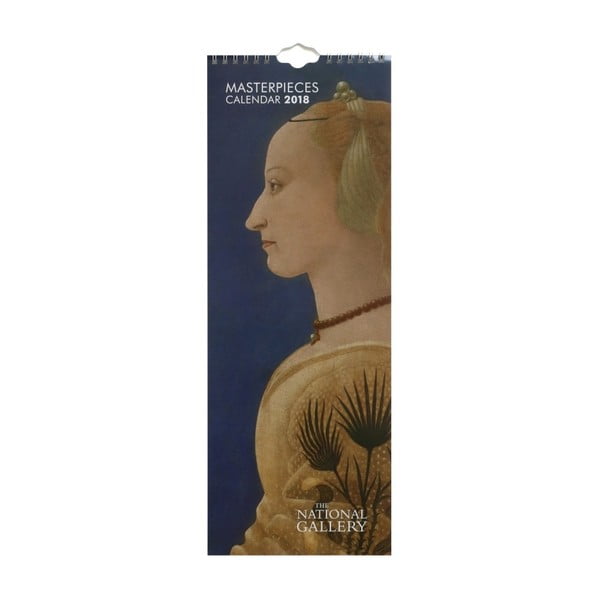 Wąski kalendarz wiszący 2018 Portico Designs National Gallery
