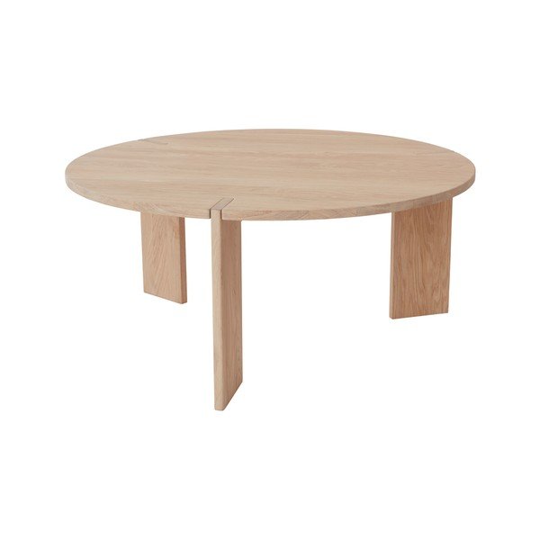 Okrągły stolik z litego drewna dębowego w naturalnym kolorze ø 90 cm Oy – OYOY Living Design