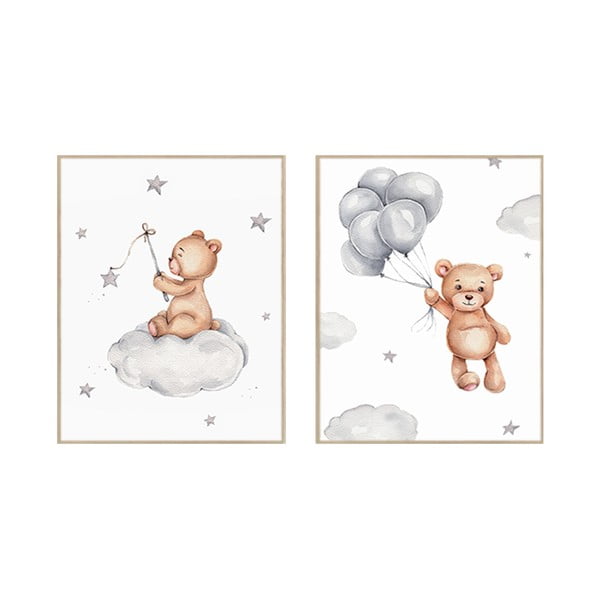 Obrazki dziecięce zestaw 2 szt. 30x40 cm Teddy Bears – knor