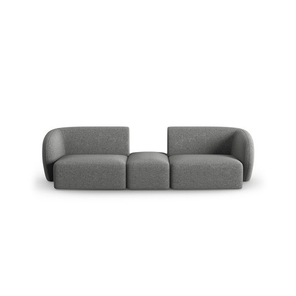 Szara sofa  z tkaniny szenilowej 246 cm Paolo – Milo Casa