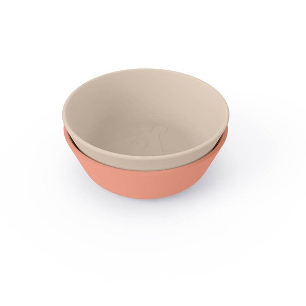 Zestaw 2 pomarańczowo-beżowych miseczek dla dzieci ø 13,5 cm Raffi – Done by Deer-image-2