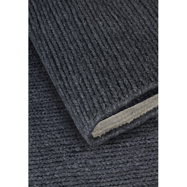 Ciemnoszary wełniany okrągły dywan tkany ręcznie ø 160 cm Francois – Villeroy&Boch-image-3