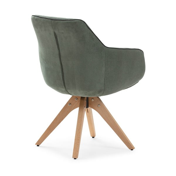 Zielone tapicerowane fotele jadalniane zestaw z podłokietnikami 2 szt. Donatelo – Marckeric-image-3