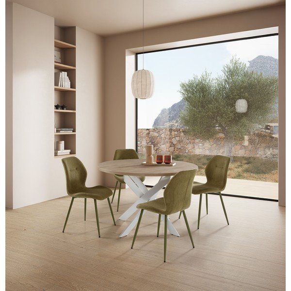 Zielone tapicerowane krzesła zestaw 4 szt. Ansu – Marckeric-image-1