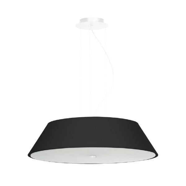 Czarna lampa wisząca ze szklanym kloszem ø 60 cm Hektor – Nice Lamps