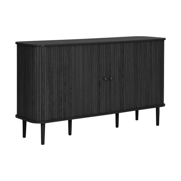 Czarna komoda z litego drewna sosnowego 140x79x40 cm Nikko – House Nordic