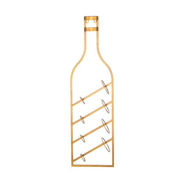 Uchwyt ścienny na butelki w złotej barwie Mauro Ferretti Marcello, 25x87 cm
