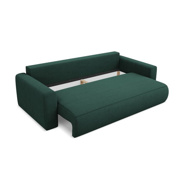 Zielona rozkładana/ze schowkiem sofa 238 cm Kapua – Makamii-image-3