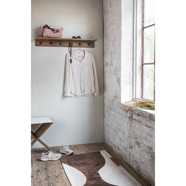 Brązowy wieszak ścienny z litego drewna dębowego z półką 90 cm Showcase – Mette Ditmer Denmark-image-1