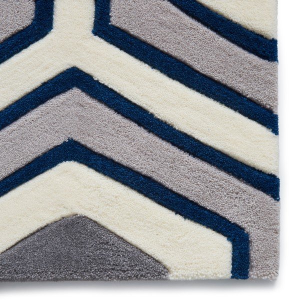Niebieski dywan Think Rugs Hong Kong Hexagon, 120x170 cm-image-3