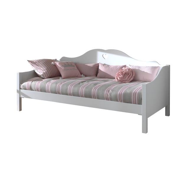 Białe łóżko typu dziennego Vipack Amori, 90x200 cm