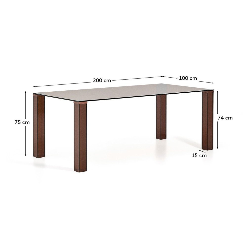 Szklany stół 100x200 cm Adularia – Kave Home (zdjęcie 7)