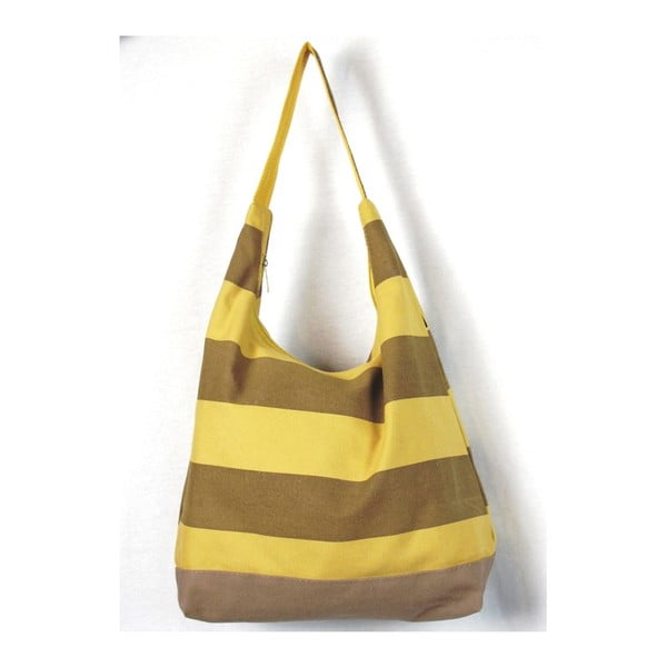 Żółto-brązowa torba tekstylna Sorela Bee