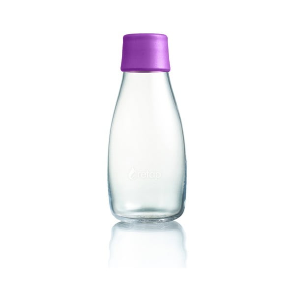 Fioletowa butelka ze szkła ReTap, 300 ml