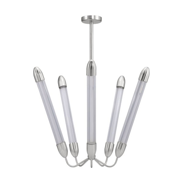 Stalowa lampa wisząca w kolorze srebra ze szklanym kloszem ø 86 cm Lemon Squeeze – UMAGE